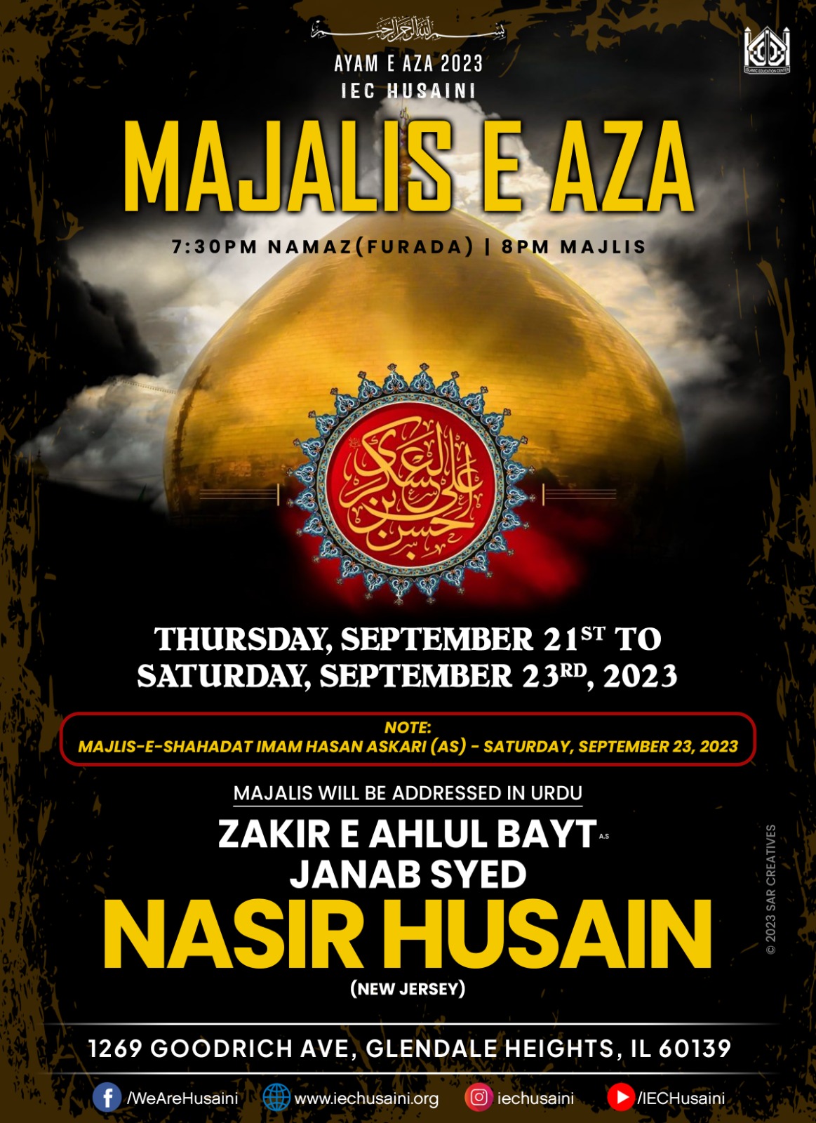 Majlis-e-Shahadat and Ziyarat of Taboot Imam Hasan Askari (as)